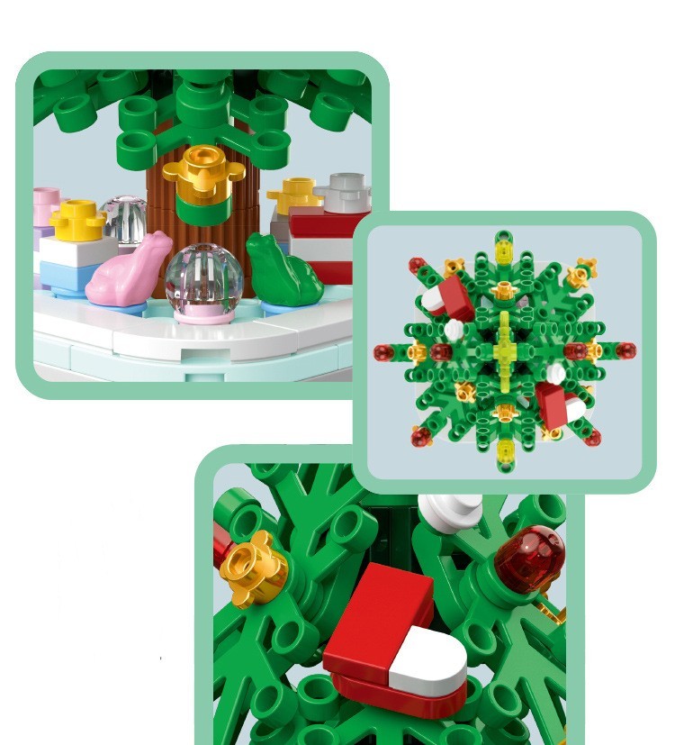 Christmas Tree Music Box Building Block Assembly Toy