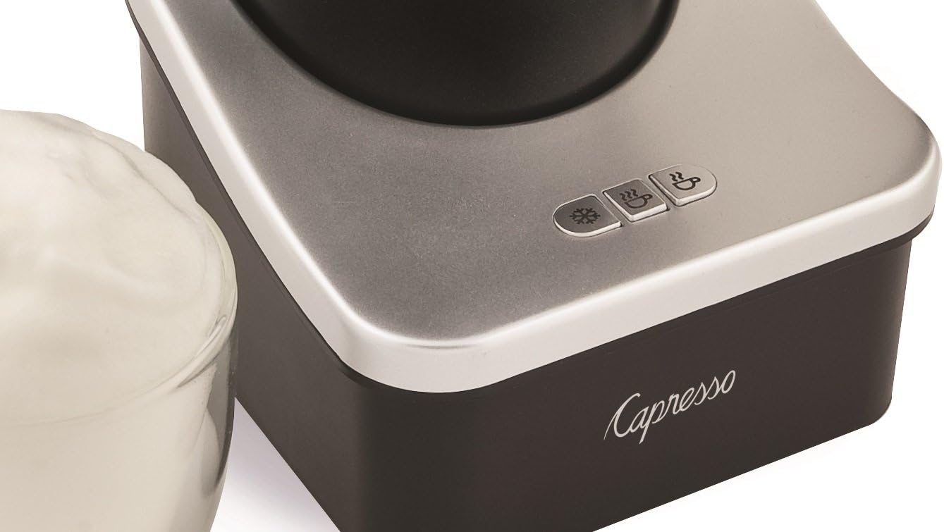 Electronics Capresso Froth Pro Milk Frother For Cappuccino, Espresso, Latte And Hot Chocolate, 7" X 5" X 6", Black/Matte Silver