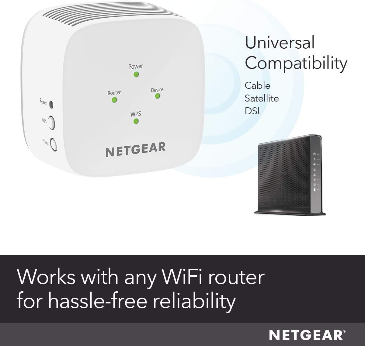 Electronics NETGEAR WiFi Range Extender EX5000 - Coverage Up To 1500 Sq.Ft. And 25 Devices, WiFi Extender AC1200