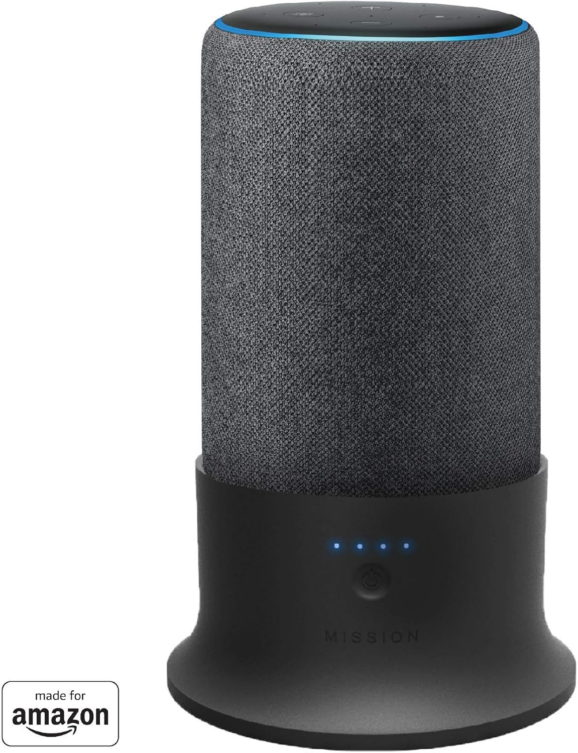 Electronics Mission Battery Base For Amazon Echo Plus (2nd Generation) Black