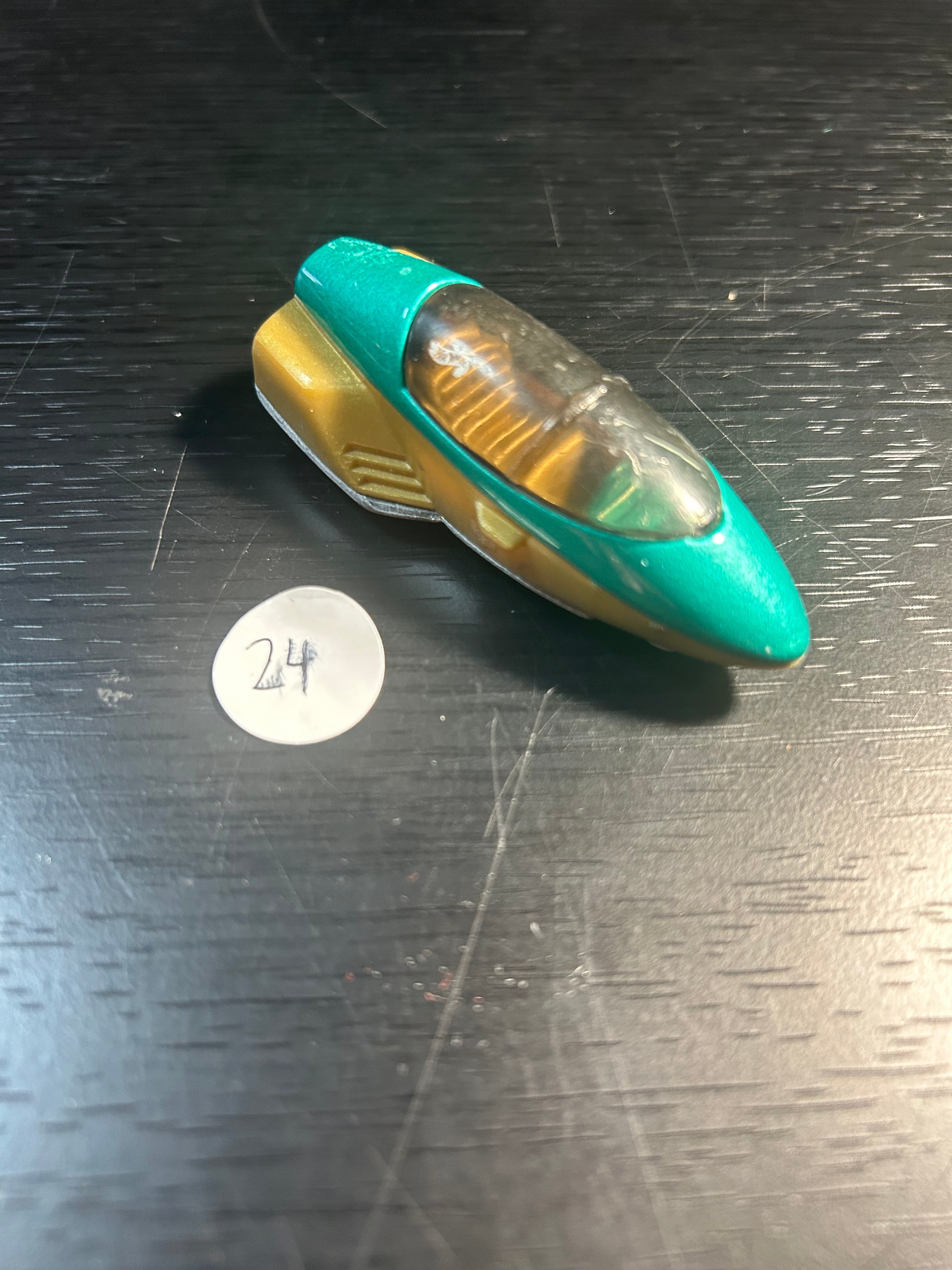 Toy Car Hot Wheels Warner Car of the Future Green Gold Vintage 1993 Orginal Rocket