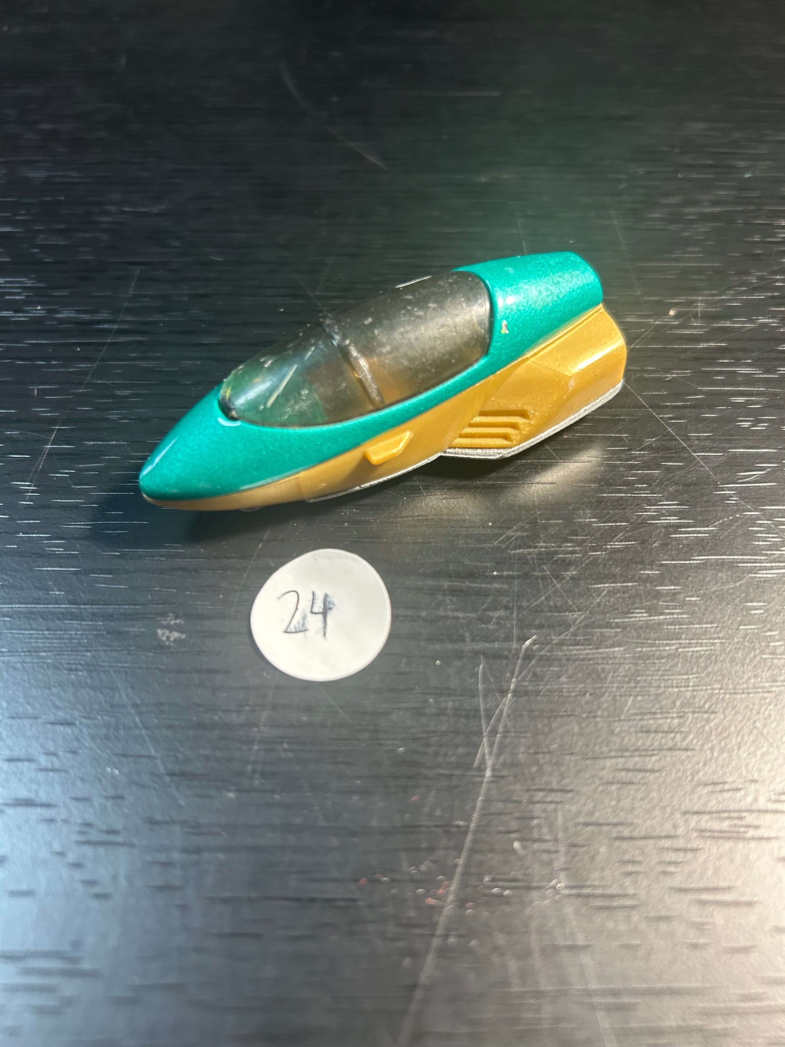 Toy Car Hot Wheels Warner Car of the Future Green Gold Vintage 1993 Orginal Rocket