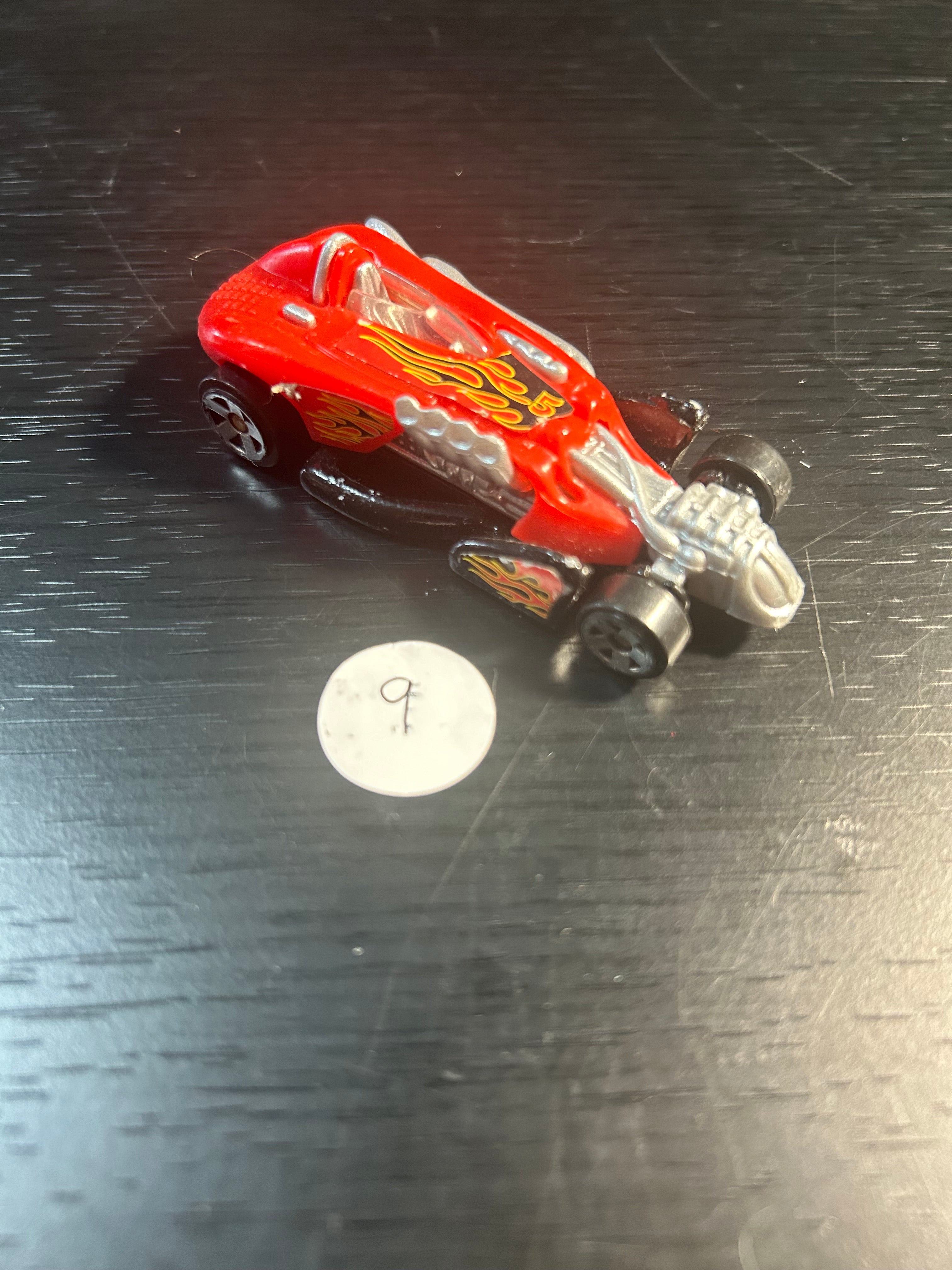 Toy Car 2001 McDonald's Hot Wheels Salt Flat Racer Red Die Cast Toy Car Vehicle