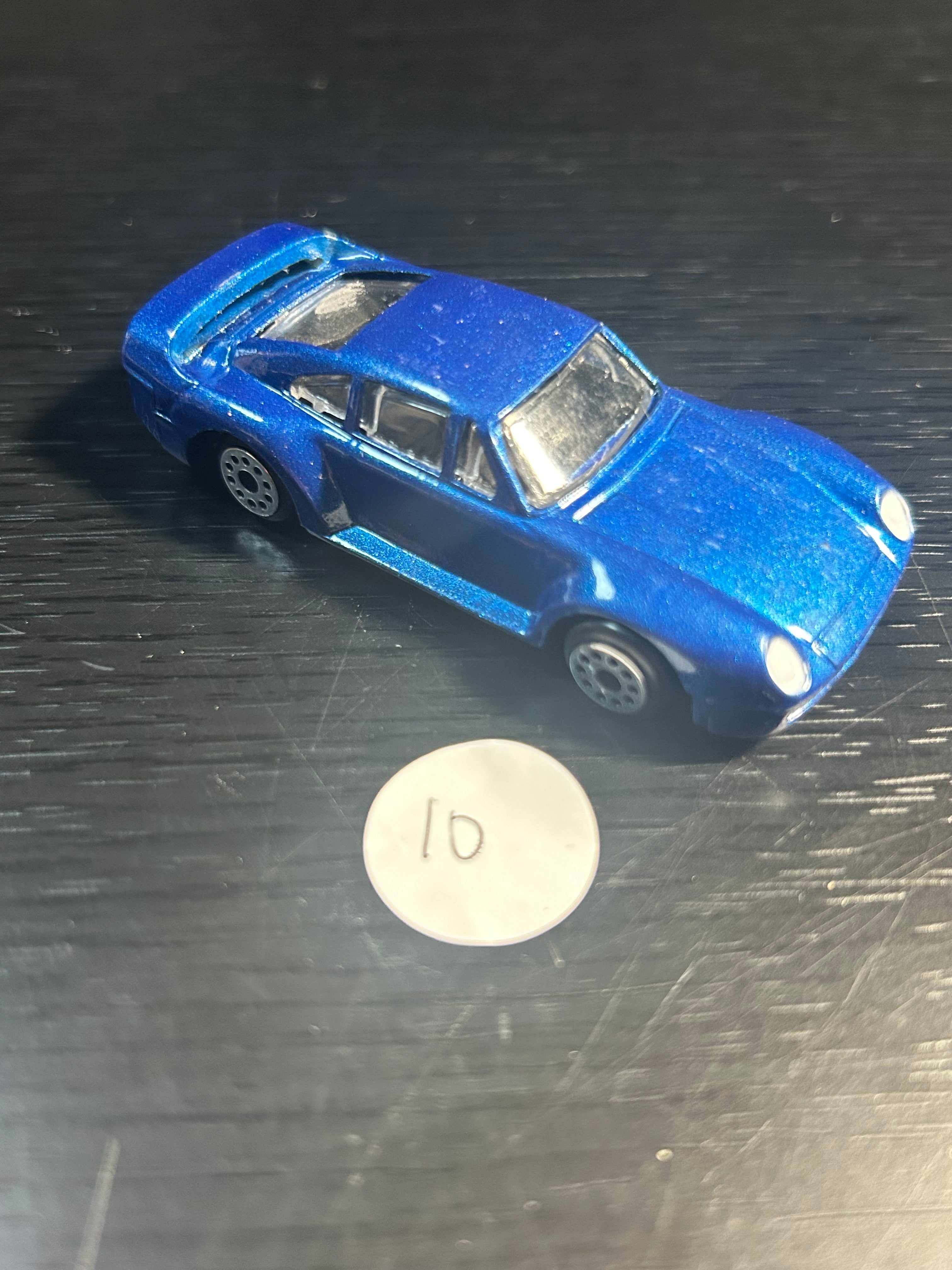 Toy Car Motor Max Super Wheels D95- Metallic Blue Porsche 959 1:64 Die Cast NIB