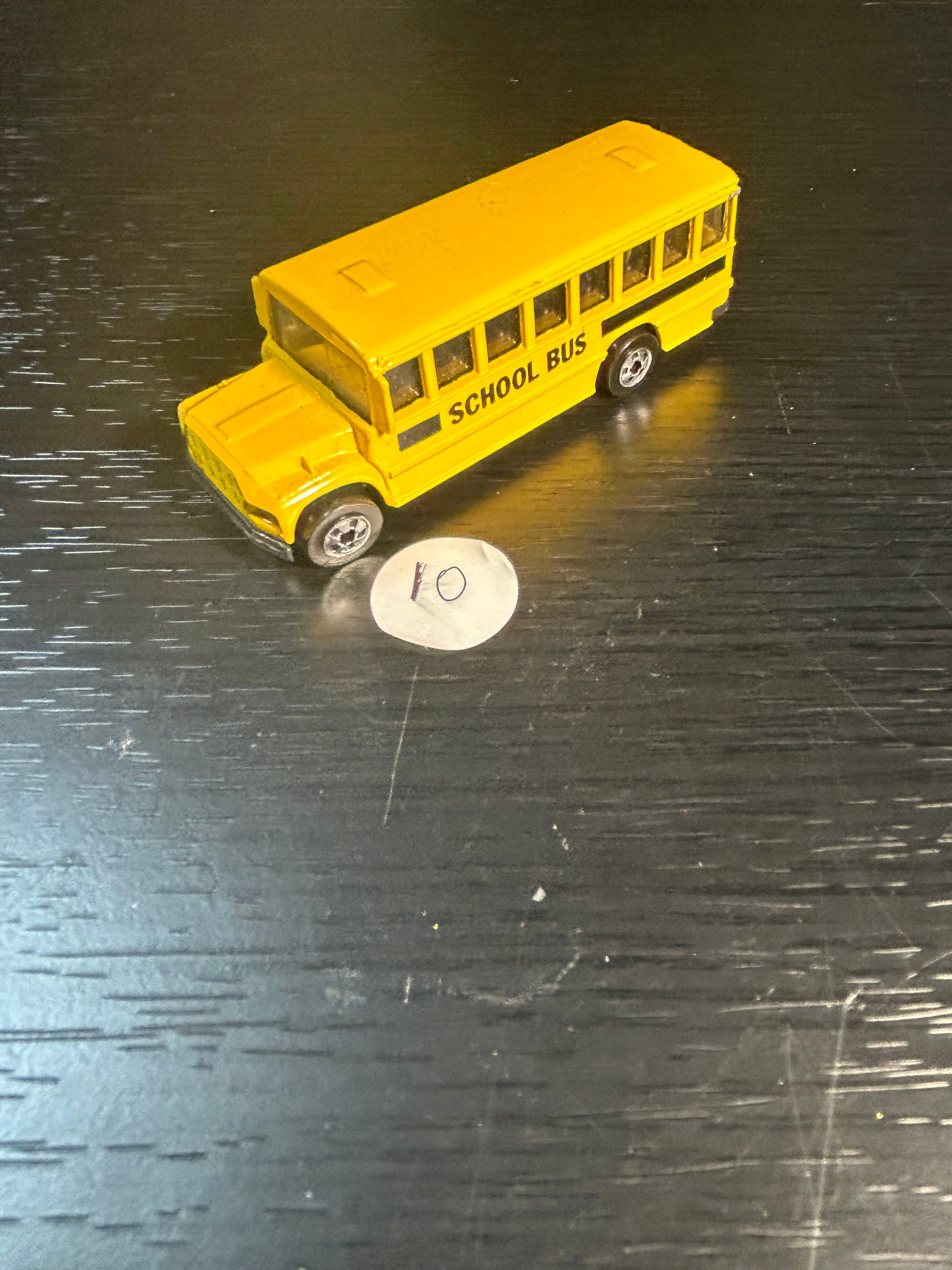 Toy Car Vintage Hot Wheels 1988 School Bus Workhorse Series Yellow Color