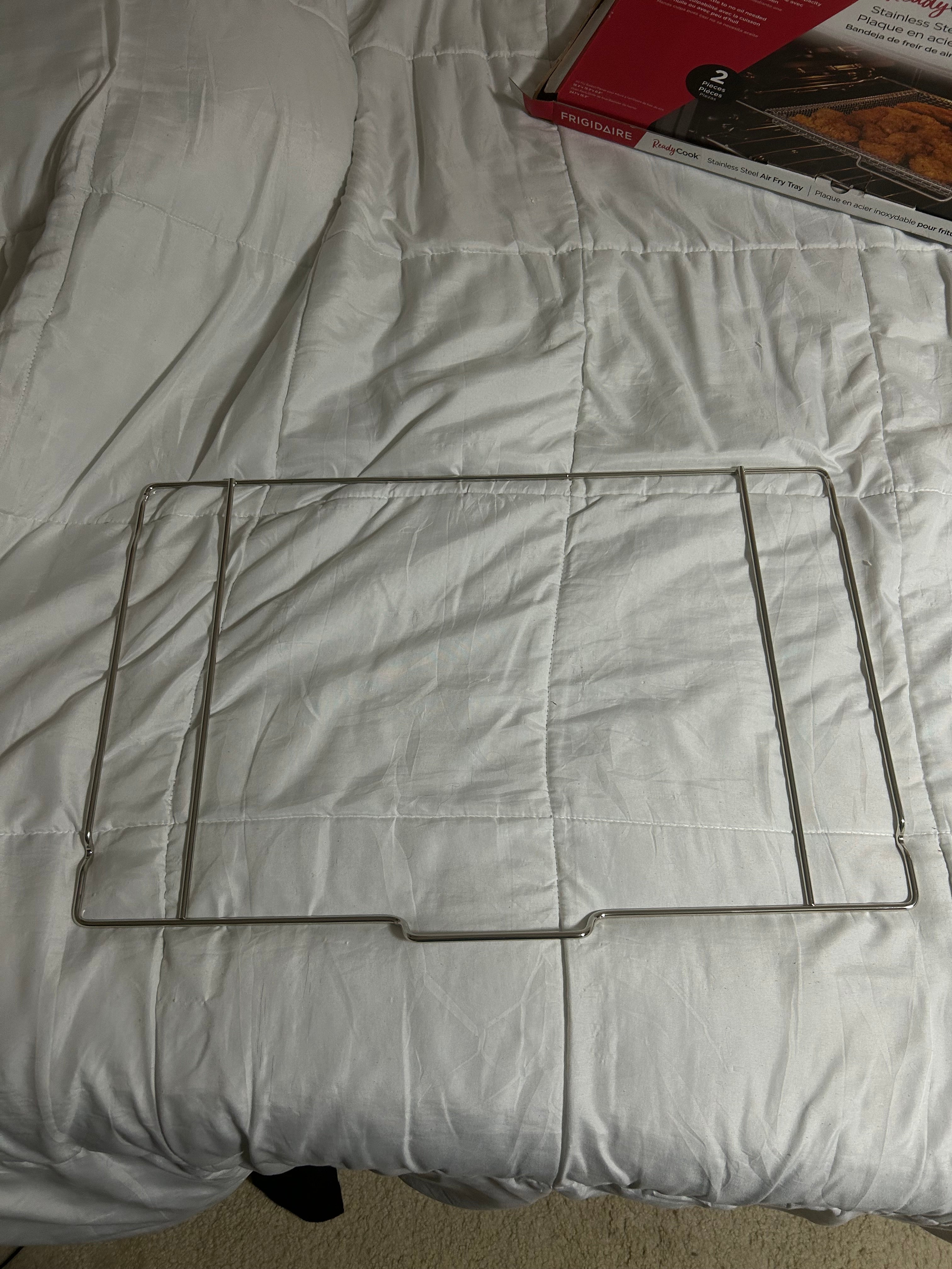 Electronics Frigidaire AIRFRYTRAY Ready Cook Oven Insert, Silver Basket: 18.4” X 15.3” X 0.8”, Rack: 24.1” X 15.3”, 15.2 Ounces