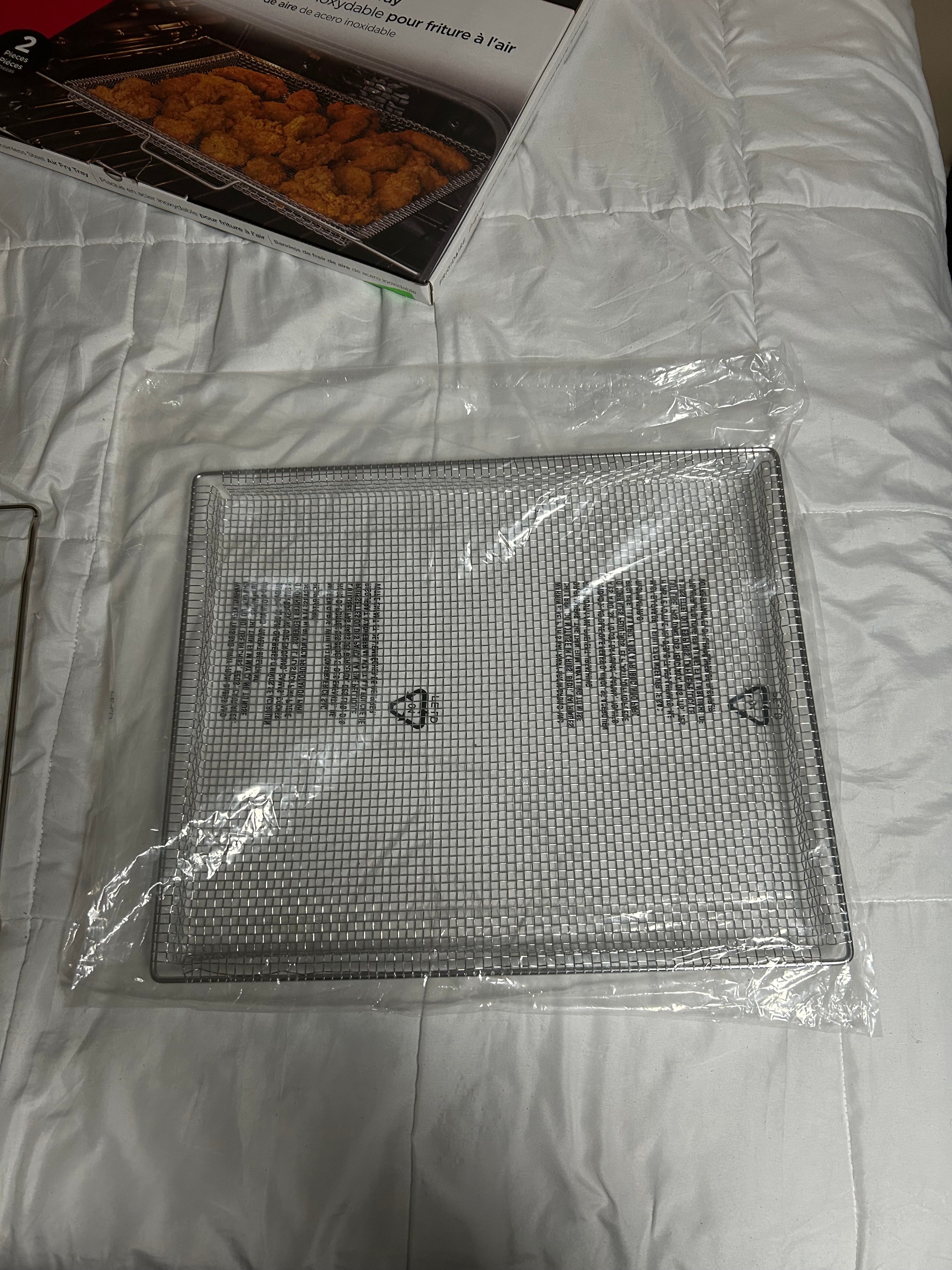 Electronics Frigidaire AIRFRYTRAY Ready Cook Oven Insert, Silver Basket: 18.4” X 15.3” X 0.8”, Rack: 24.1” X 15.3”, 15.2 Ounces