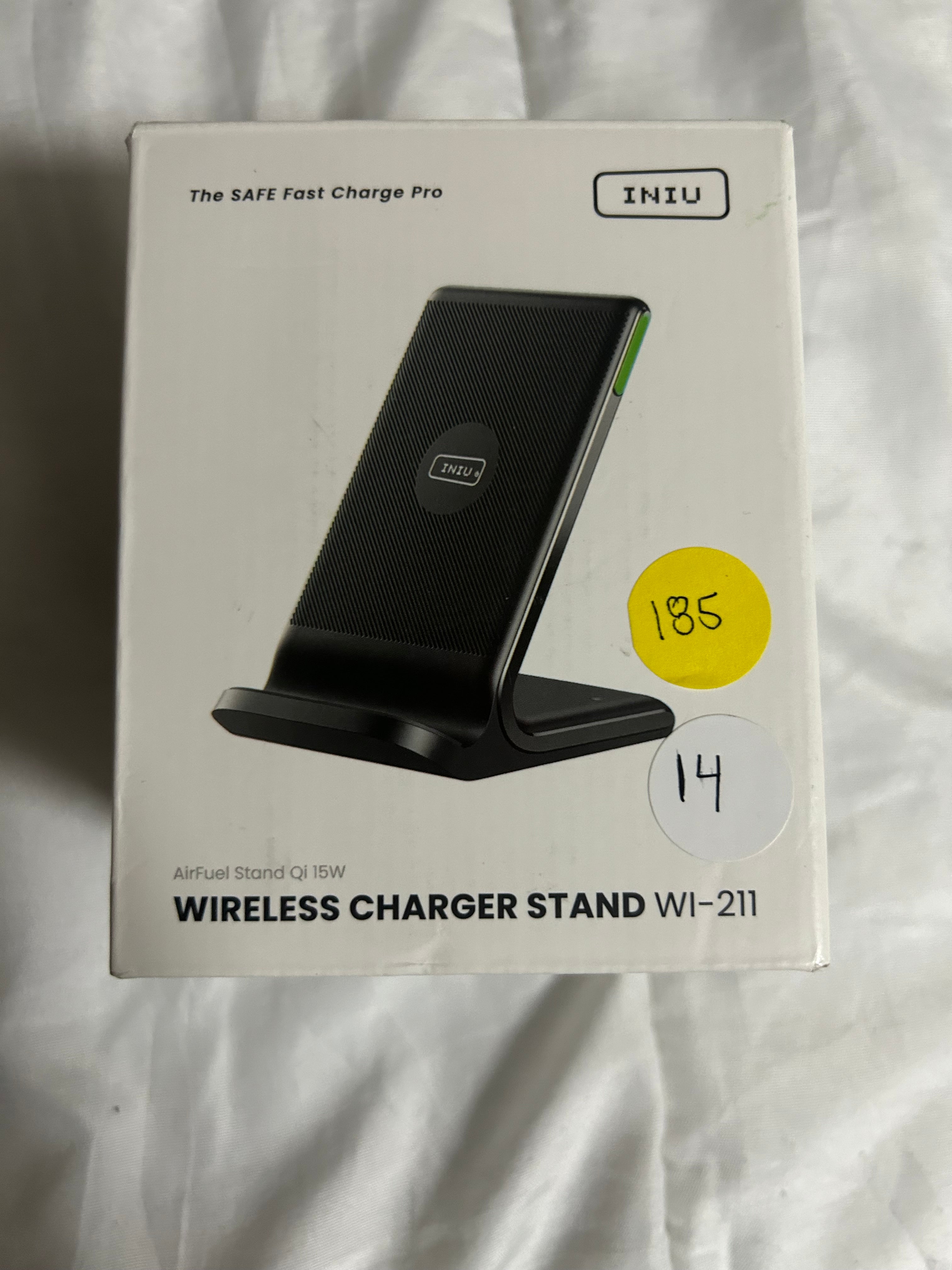 Electronics INIU Wireless Charger, 15W Fast Qi-Certified Wireless Charging Station with Sleep-Friendly Adaptive Light Compatible with iPhone 16 15 14 13 Pro XS 8 Plus Samsung Galaxy S23 S22 S21 Note 20 Google etc