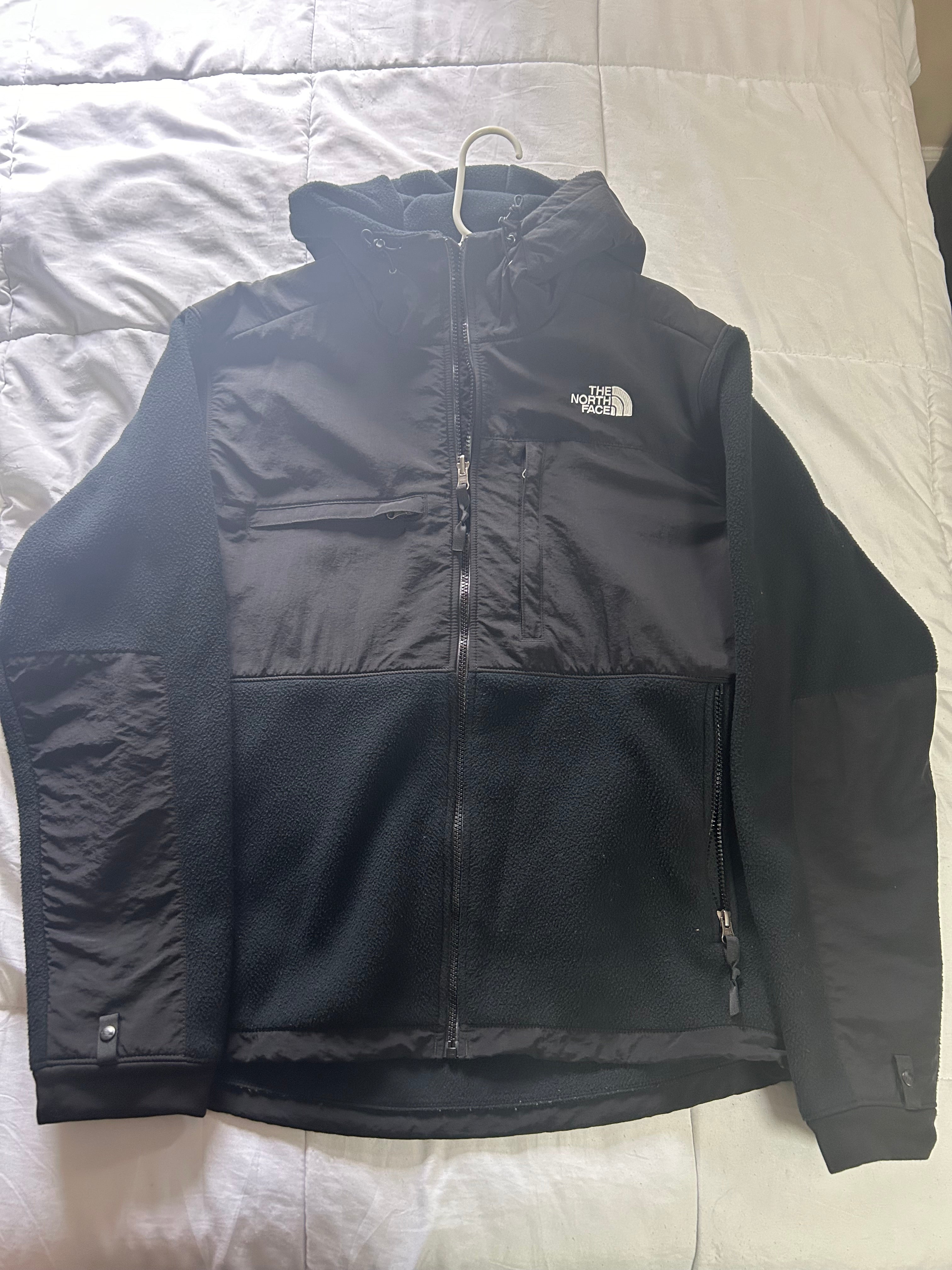 Clothing The North Face Denali Hoodie, Men's Fleece Jacket, Thermal, Cold Protection, Lightweight, Black, (L)