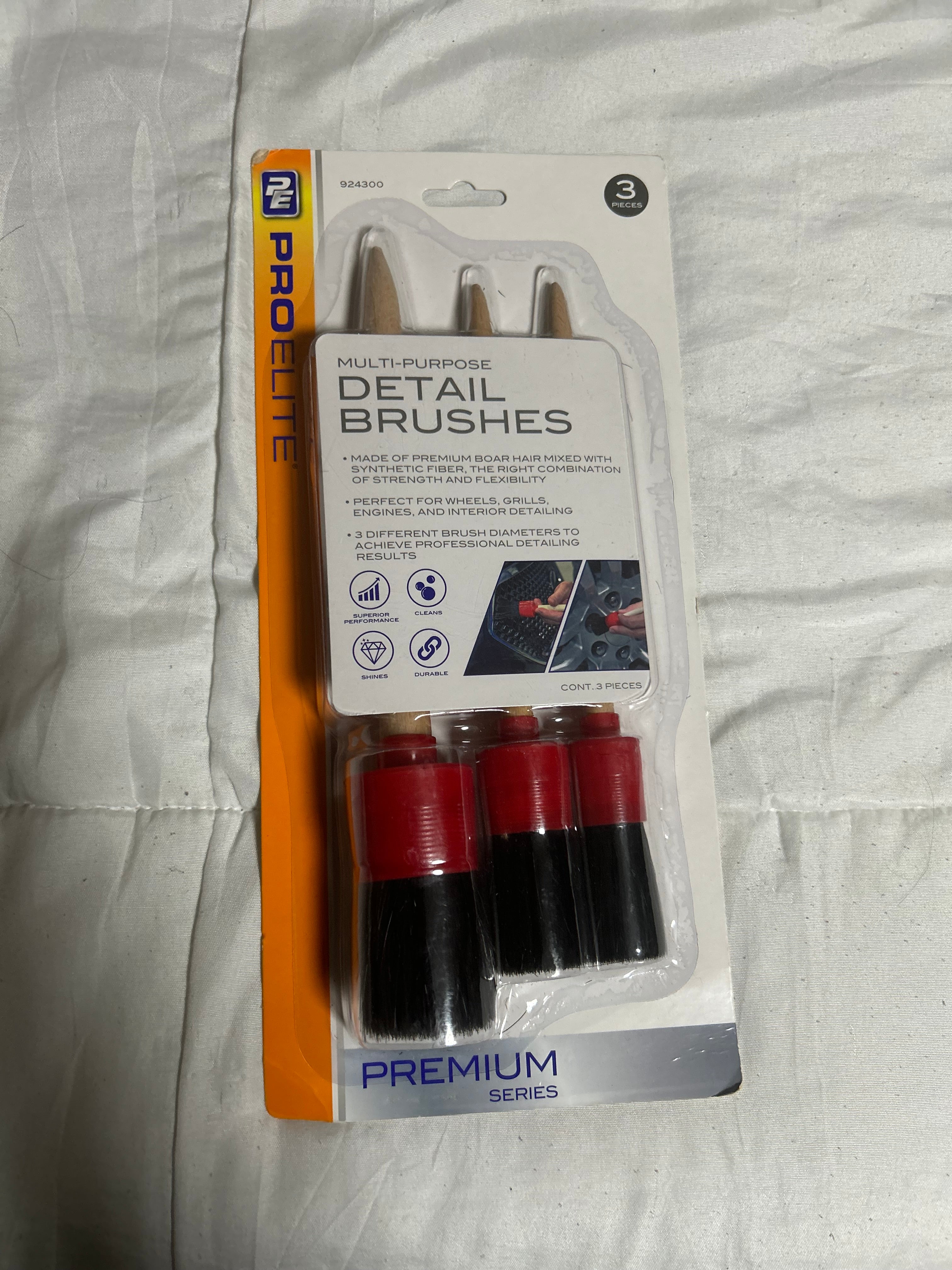 ProElite Boar's Hair Detailing Brushes 3 Pack