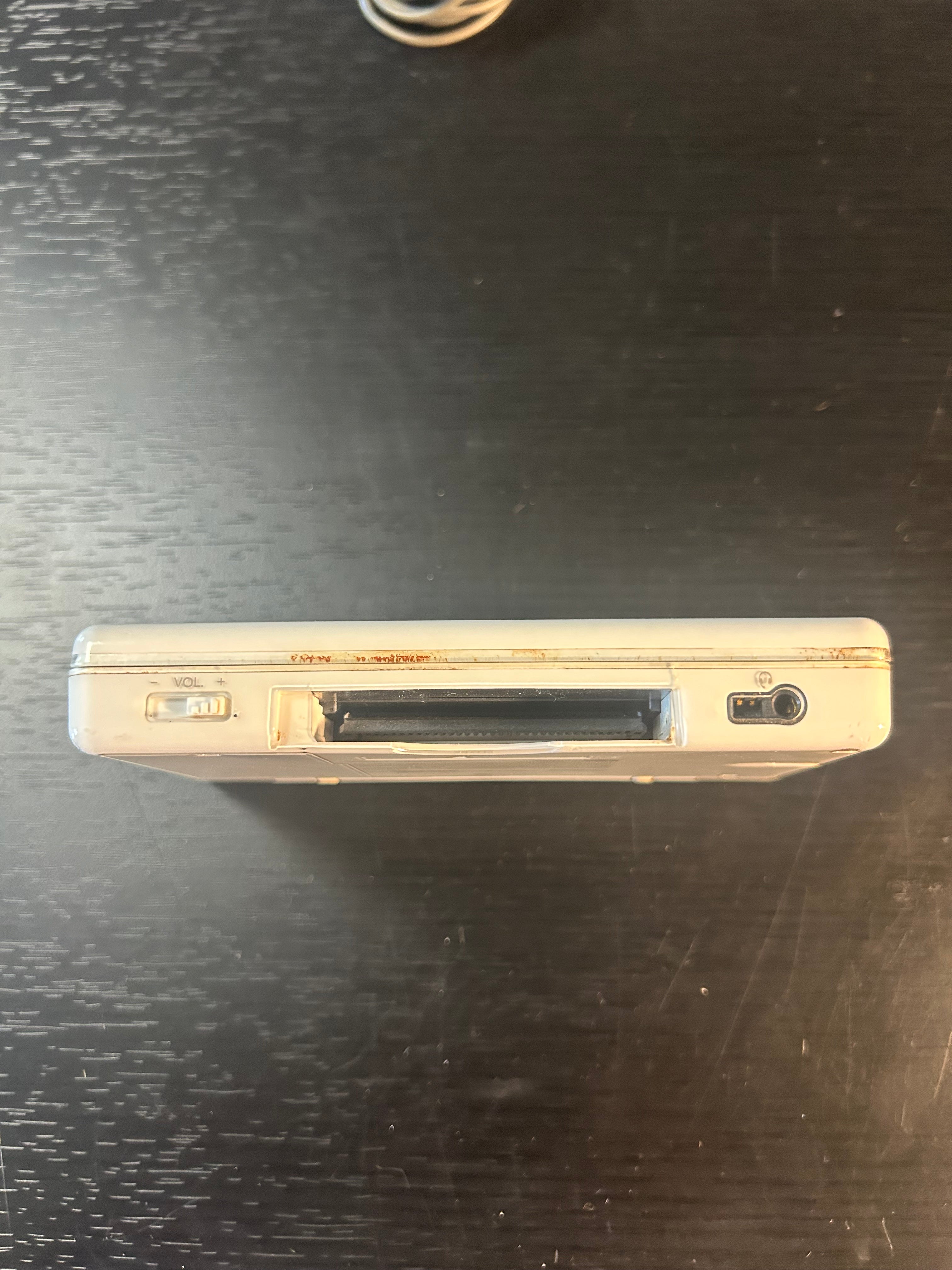 Nintendo DS Lite Polar White Console Only Missing Stylus, GBA Slot 2 Dust Cover, and Charger