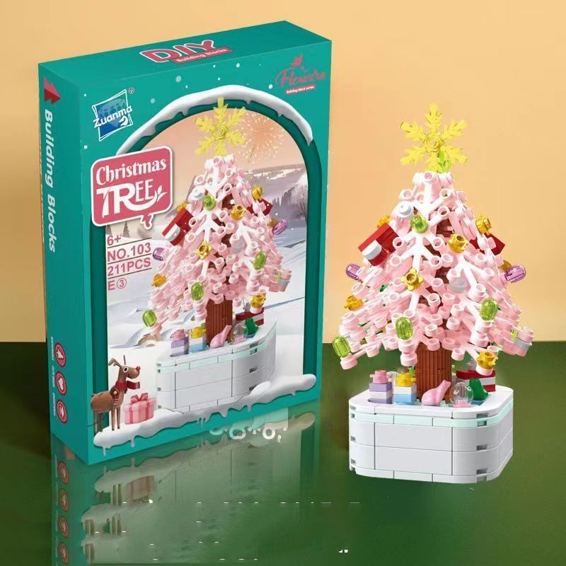 Christmas Tree Music Box Building Block Assembly Toy