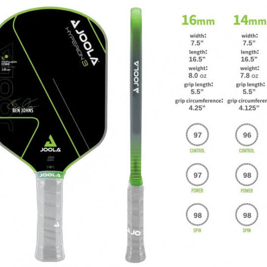 Sports Joola Hyperion 3 16mm 7.9oz Generation 3 Pickleball Paddle